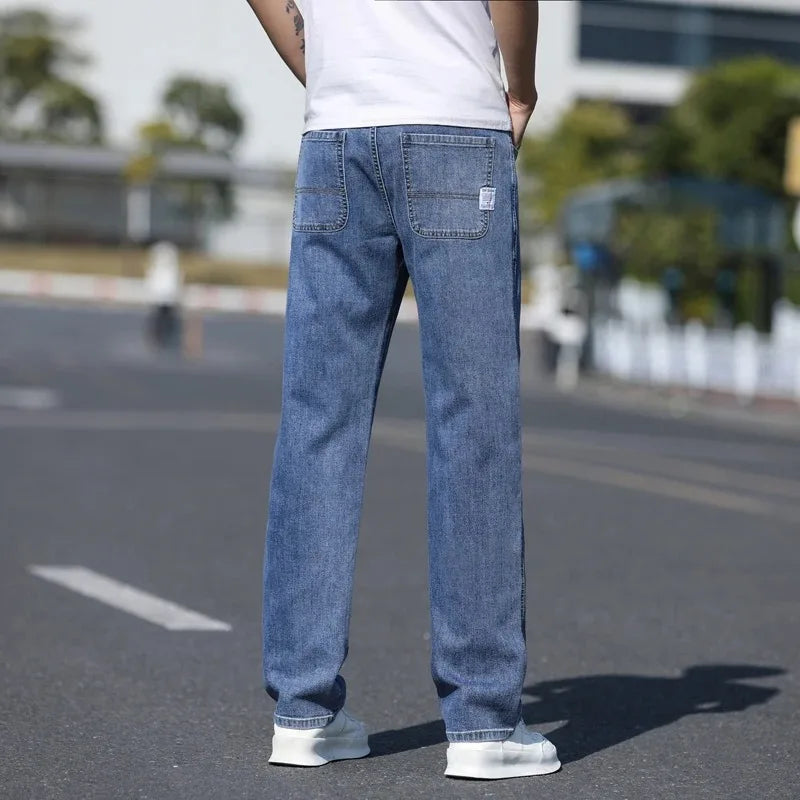 Men's Jeans American High Street Micro-flared Jeans Summer Slim Fashion Brand Pants Retro Washed Straight Pants 2025