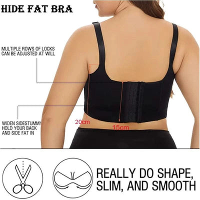 Dimmkof Full Back Coverage Push up Bras Women's Hide Back Fat Deep Cup Shapewear Fat Smoothing Uplift Underwire Bra For Big Bust