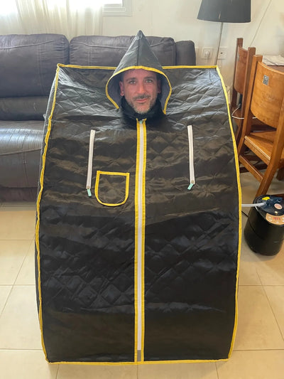 Portable Sauna Home Bath 2000W 4.2L SPA Box Ease Insomnia Stainless Steel Pipe Support