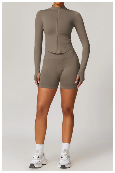 Seamless Athletic Wear Women's Clothes 2 Pieces Yoga Set Workout Sportswear Gym Clothing High Waist Leggings Fitness Sports Suit