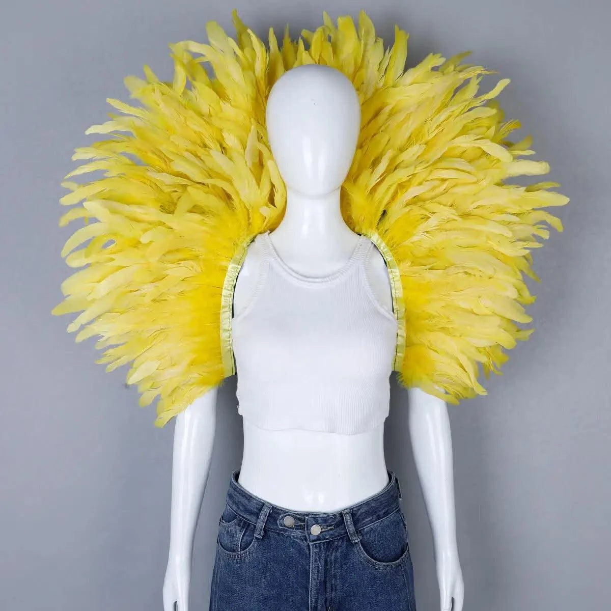 Designer Feather Scarf  (Punk, Halloween, Carnival, Masked Ball Party )Accessory