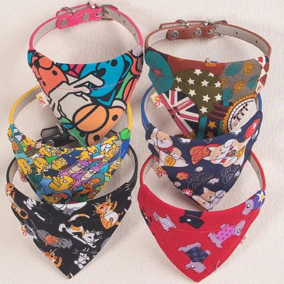 Pet  Collar Leather Scarf Adjustable