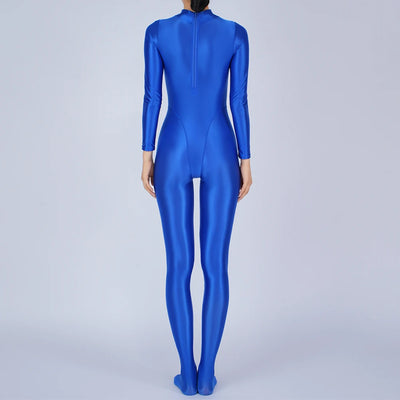 Sexy Womens Glossy Shiny Silky Tights Swimsuit Leggings Bodysuit Jumpsuit Ladies Elasticity Breathable Leotard Sleeping Romper