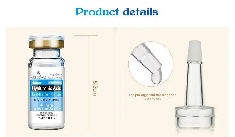 Hyaluronic Acid Solution Face Serum Moisturizing Nourishing Restore Elastic Skin Tightening and Lifting Facial Care Products