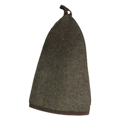 Sauna Felt Hats Sauna Bathwool Hat 34*26*0.3CM Banya Room Vaporarium Hats Brown Hat Sauna Hat Adjustable Strap