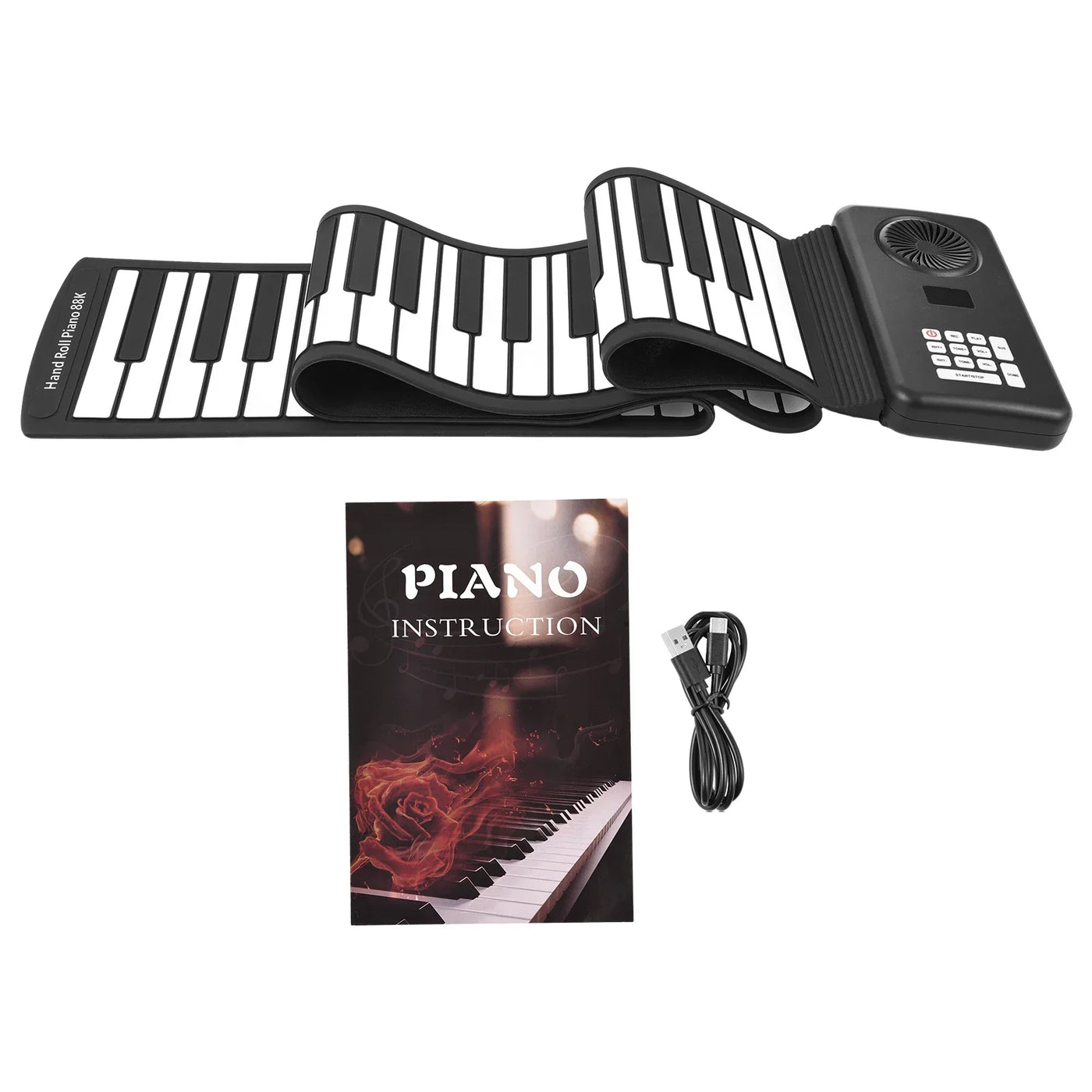 88 Key Portable Piano Handroll Electronic Piano Environmental Silicone Foldable Piano Home Practice Professional Electronic Pian