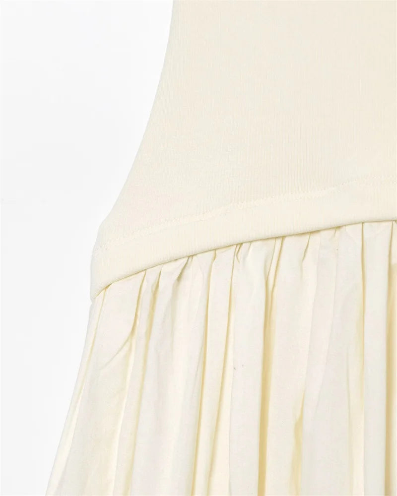 Women's Dress New Summer 2025 White Halterneck Panelled Dress Sexy off-the-shoulder design Elegant temperament Personality