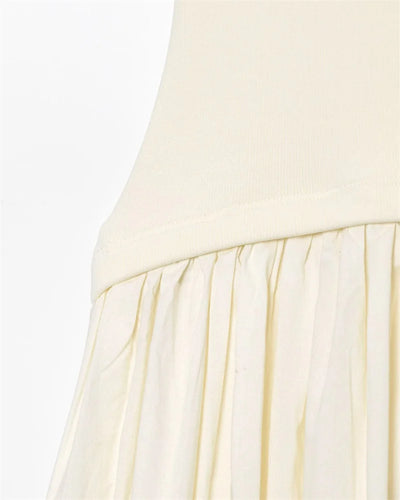 Women's Dress New Summer 2025 White Halterneck Panelled Dress Sexy off-the-shoulder design Elegant temperament Personality
