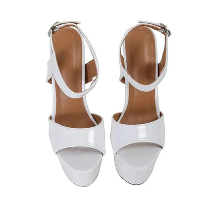 Liyke Size 34-46 Sexy 16CM Fetish Sandal Women Summer Fashion Open Toe Buckle Strap Platform High Heels Stripper Pole Dance Shoe