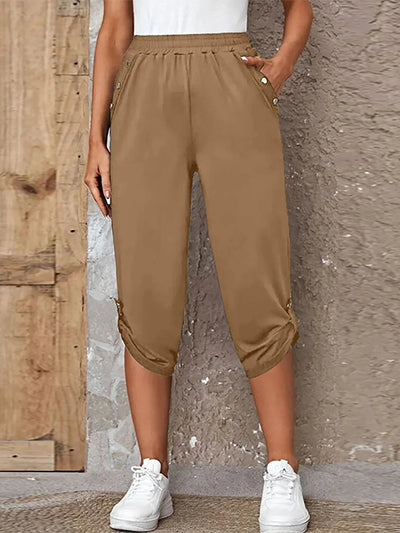 Trousers Ladies Summer New Fashion Comfort Leisure Capri Elastic Pants Women Joggers Sweatpants Basics