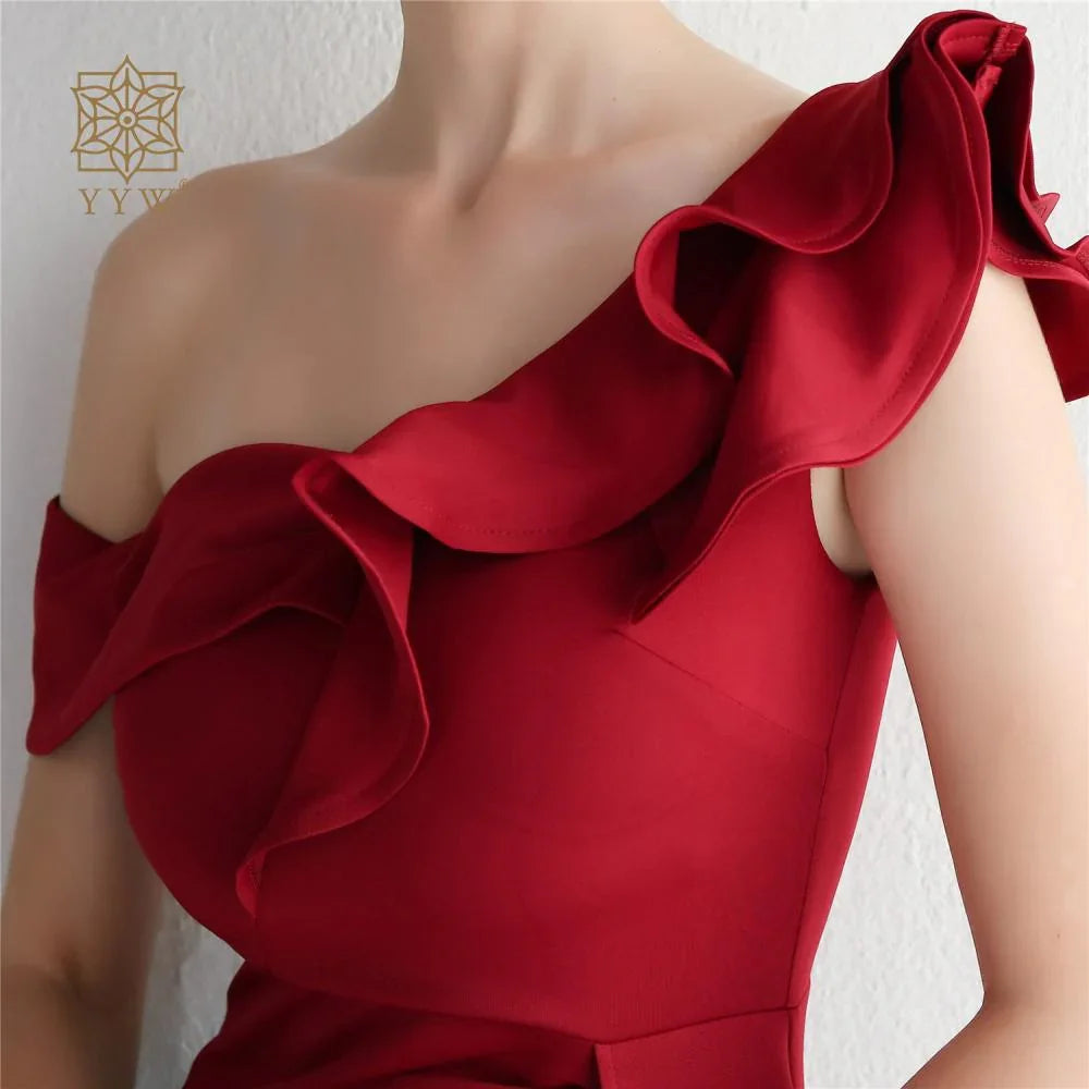 Long Wedding Godmother Dress Evening Woman Party Stain Dresses Burgundy Sexy Mermaid Maxi Ball Gown Luxury Dress Birthday Gown