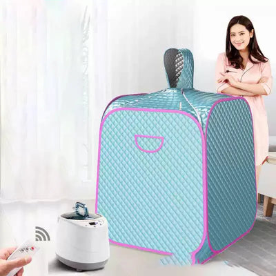 Full Body Home Steam Sauna Set 3L Large Steam Pot One Person Sauna Spa with Time Temperature Remote Control Detox Therapy SPA