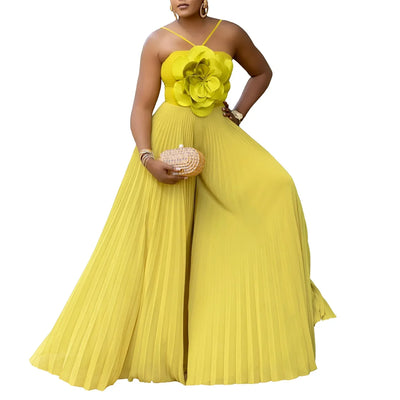 Solid Color Women Jumpsuits For Summer Autumn Sleeveless Loose Fashion Streetwear Overalls Wide Leg Pants Trousers 2025