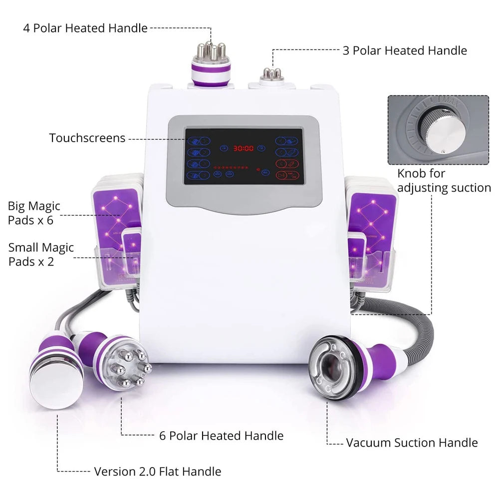 5/6/9 In 1 Cavitation Machine Body Slimming Skin Tightening Facial Care Tool for Salon Home Use