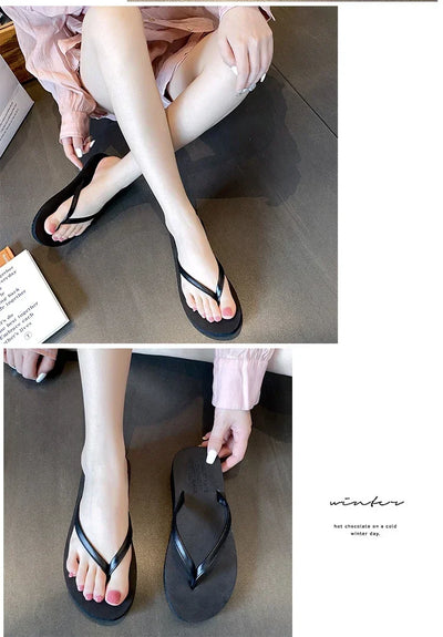 Women's Non-Slip Summer Flip Flops - Beach/Outdoor Casual Sandals, Fashion Slippers for Ladies, Comfortable Holiday Footwear