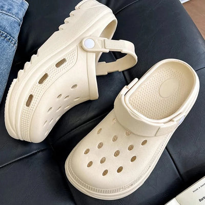 ZHIDA Clogs Sandals Men Women Couples Garden Shoes Summer Outdoor Slides Black White Minimalism EVA Rubber Outside Beach Shoes