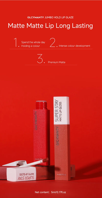 Matte Velour Liquid Lipstick Durable Waterproof Non Smudging Lip Color Women's Lip Glaze Lip Moisturizing Lipstick
