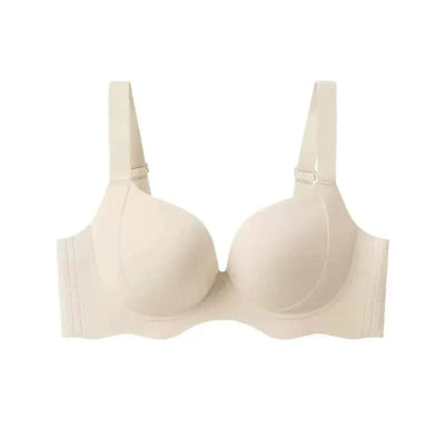 Wireless and Traceless Large Size Women's Underwear, Breast Collection, Anti-sagging, Simple Thin Mold Cup Bra, Stylish