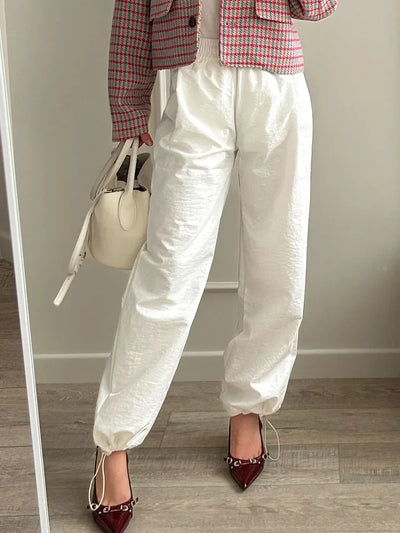 White Sweatpants For Women High Waist Loose Joggers Straight Trousers Female Black Spring Summer Casual Woman Long Pant Wide Leg