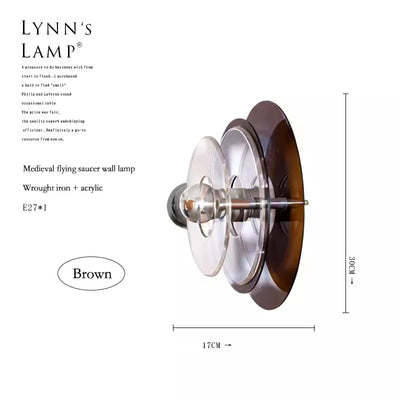 Creative Artist Home Decor Lamp Modern UFO Flying Saucer Wall Lamps Medieval Bedroom bedside Living Room Wall Hanging Lights LED