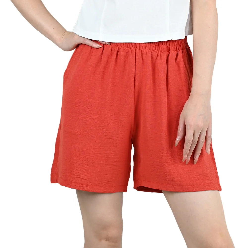 Summer Women Wide-leg Shorts Lady Elastic High Waist Loose Casual Hot Pants Female Large Size Beach Shorts Girls Cargo Trousers