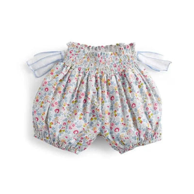Summer Clothes Set for Baby Girls Kids Kawaii Vest Tops and Floral Printed Butt Pants Children Korean Style Casual Playwear