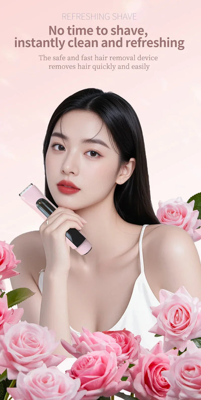 Painless Epilator Electric Shaver for Women Bikini Trimmer Facial Mustache Hair Removal Razor Ladies Face Underarm Legs Electric