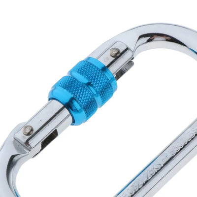 Climbing Carabiner, 25 Kn O-Shaped Strength Steel Screw Locking Carabiners for Hammock Climbing Hiking Yoga