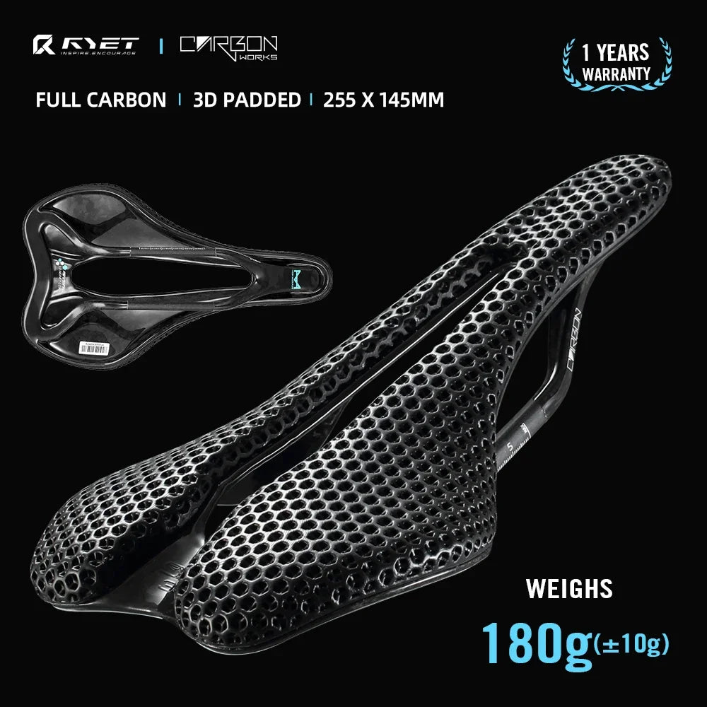 Racing Saddles Bicycle Seat RYET Ultralight 3D Printed Bike Saddle Carbon Saddle Mountain Road MTB Cushion Cycling Seating Parts