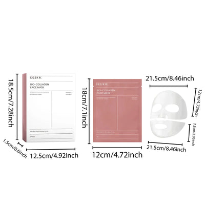 1/5 PCs Bio Collagen Face Mask Shrink Pores Deep Hydrating Overnight Mask Moisturizing Refreshing Brightening Face Skin Care