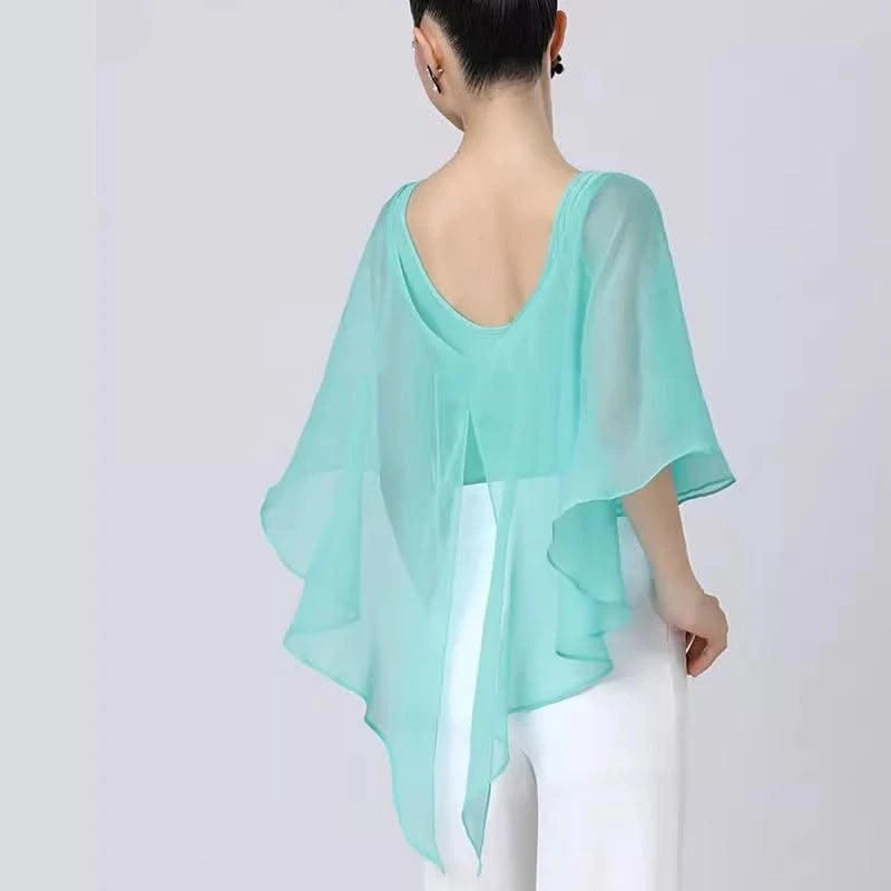 Pink Latin Dance Tops Women Ballroom Blouse