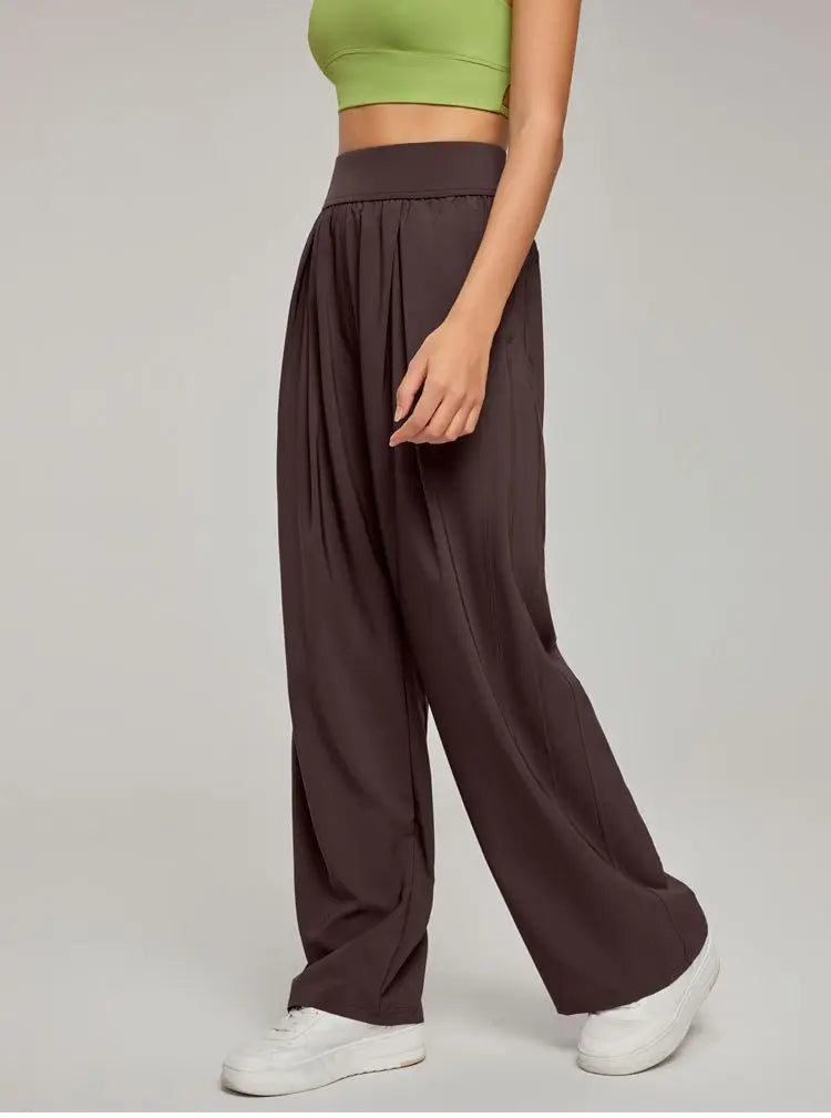 Women pants  Wide Leg High Waist Loose Trousers Summer Casual Yoga Pants  Draping Breathable Gym Lounge Pants Woman clothing