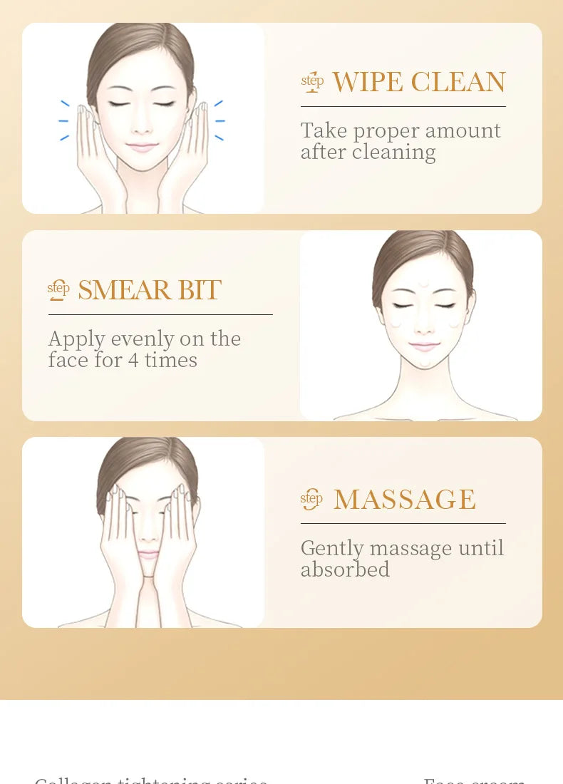 SADOER Collagen Firming Face Cream Skincare Moisturizing Hydrating Face Creams Faical Cream Beauty Face Skin Care Products