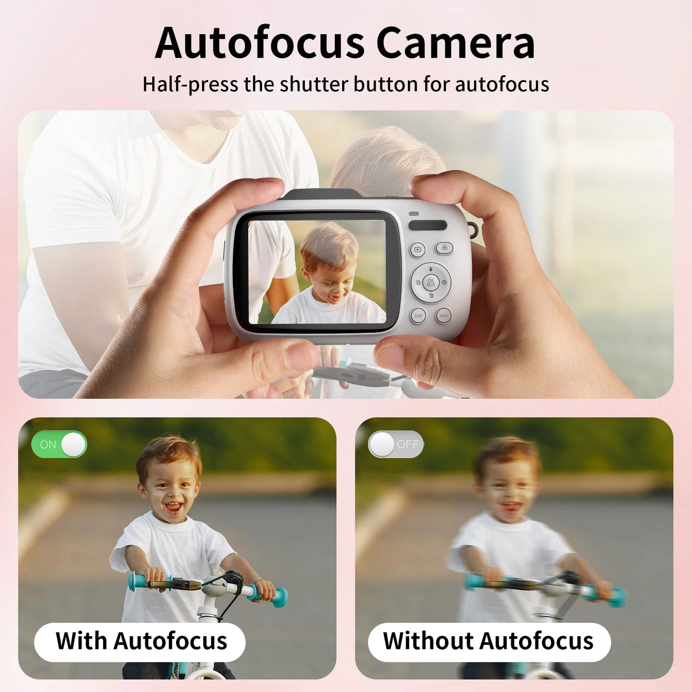 Digital Camera 4K Cameras for Photography Anti-Shake 64MP Portable Vlogging Camera Travel Point Shoot Camera for Beginners Teen
