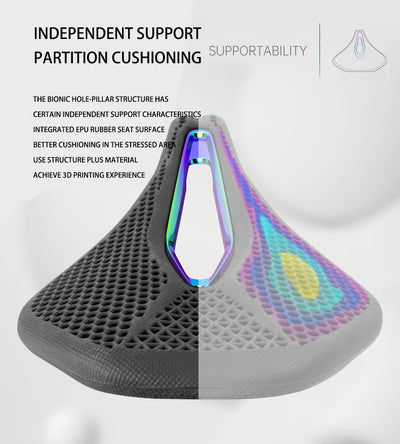 MTB Road Bike Accessories Parts Bicycle Seat Seat Bench Honeycomb 3D Breathable Lightweight Strong Durable Wear-resistant Saddle