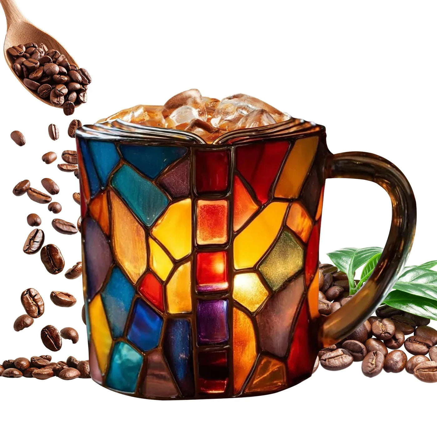 Painted Book Coffee Mug Novelty Drinking Cups Book Stack Coffee Cup Glass Tea Milk Drinking Cup Breakfast Milk Cup Tea Cup