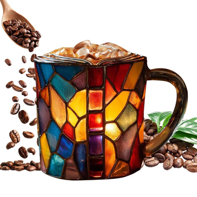 Painted Book Coffee Mug Novelty Drinking Cups Book Stack Coffee Cup Glass Tea Milk Drinking Cup Breakfast Milk Cup Tea Cup