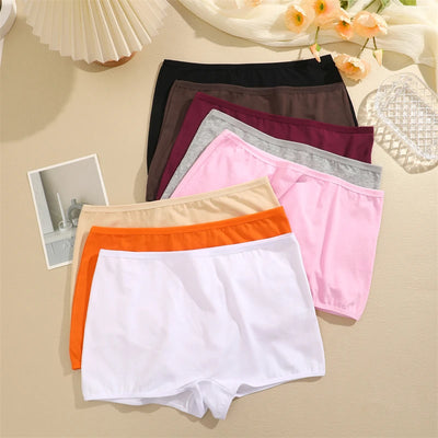 New Women's Panties Cotton Seamless Sports Boxers Underwear Female Solid Color Briefs Cozy Lingerie Intimate Underpants XS-XL