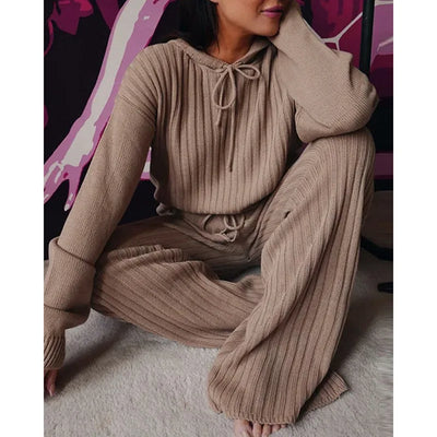 2023 Autumn Casual Wear Women Lounge Tracksuit 2 Piece Set Loose Lounge Sets Ladies Hooded Sweat Suit Outfits Female