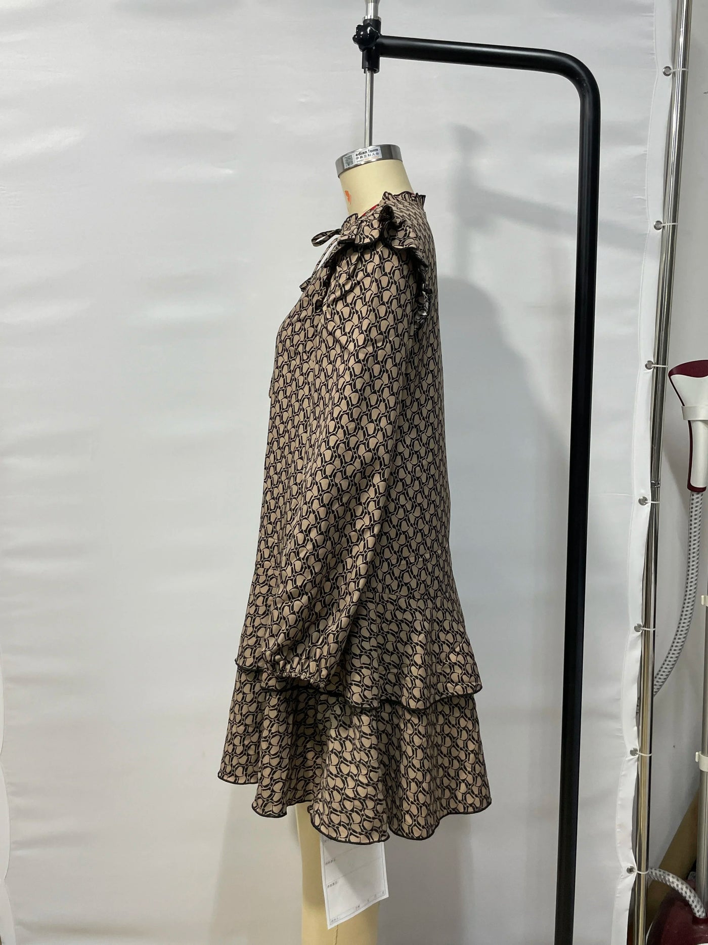 Dresses for Women 2025 Fashion Elegant Long Sleeve Print Women Dress V-Neck Lace-up Dress Women Vestidos De Verano Mujer Q23