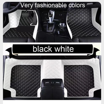 Car Floor Mats For Citroen DS5 DS 5 2011~2018 Durable Anti Dirty Pad Rugs Luxury Leather Mat Carpets Car Accessories