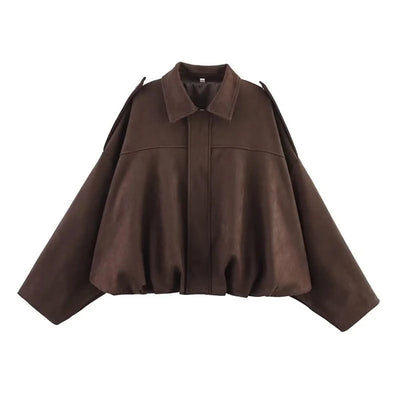 Women's Bomber Jackets Coats Loose Coats Vintage Female Outerwear Chic Tops