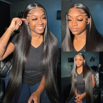 30 40 Inch Bone Straight 13x6 HD Lace Frontal Human Hair Wigs 13x4 Lace Front Wig 100% Human Hair Wig Remy Brazilian Pre Plucked
