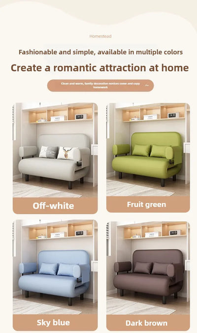 Sofa bed folding dual-purpose small apartment living room Internet celebrity telescopic bed single balcony