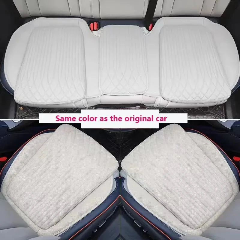 54cm Breathable Car Seat Cushion Luxury Leather Commercial Vehicle Non-slip Support Pad Universal High Rebound Sponge Seat Cover