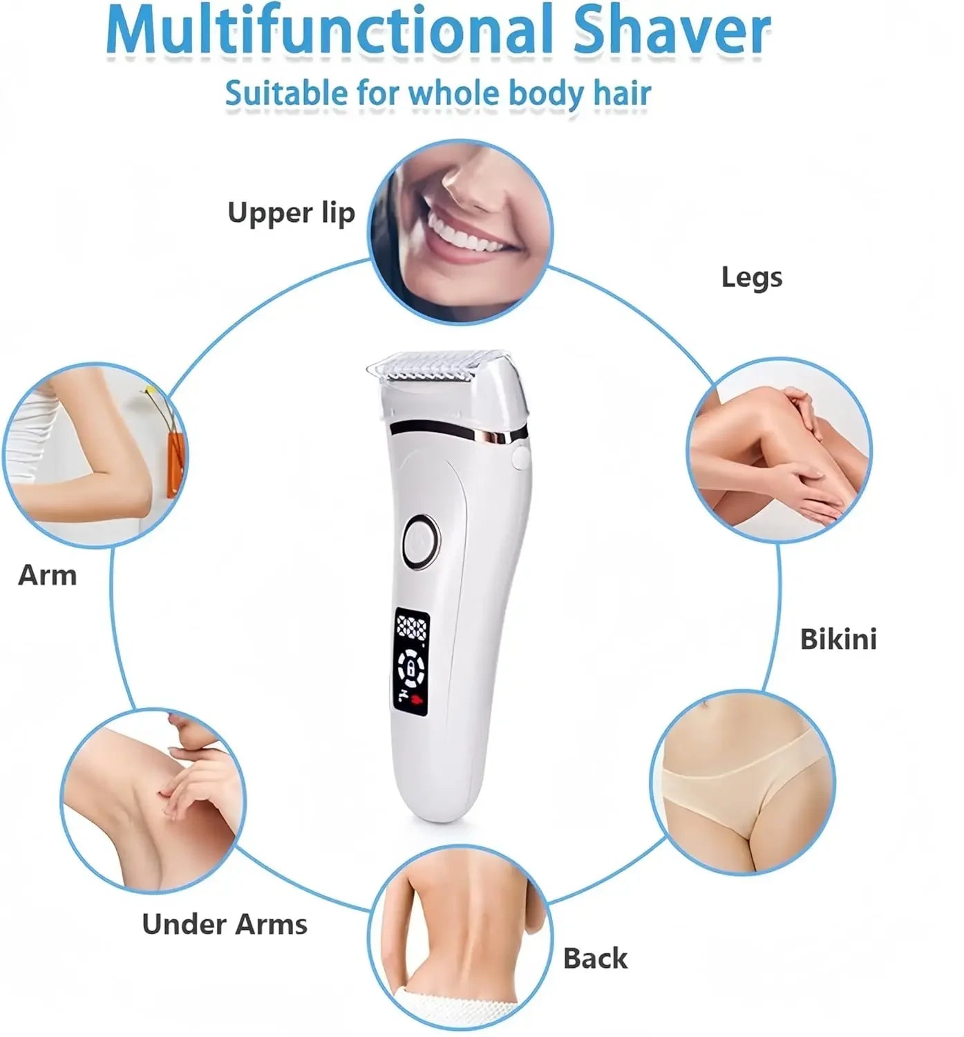 Electric Razors for Women Face Shaver Facial Hair Removal Painless Shaving Knife Body Trimmer for Arm Hands Leg Bikini Epliator