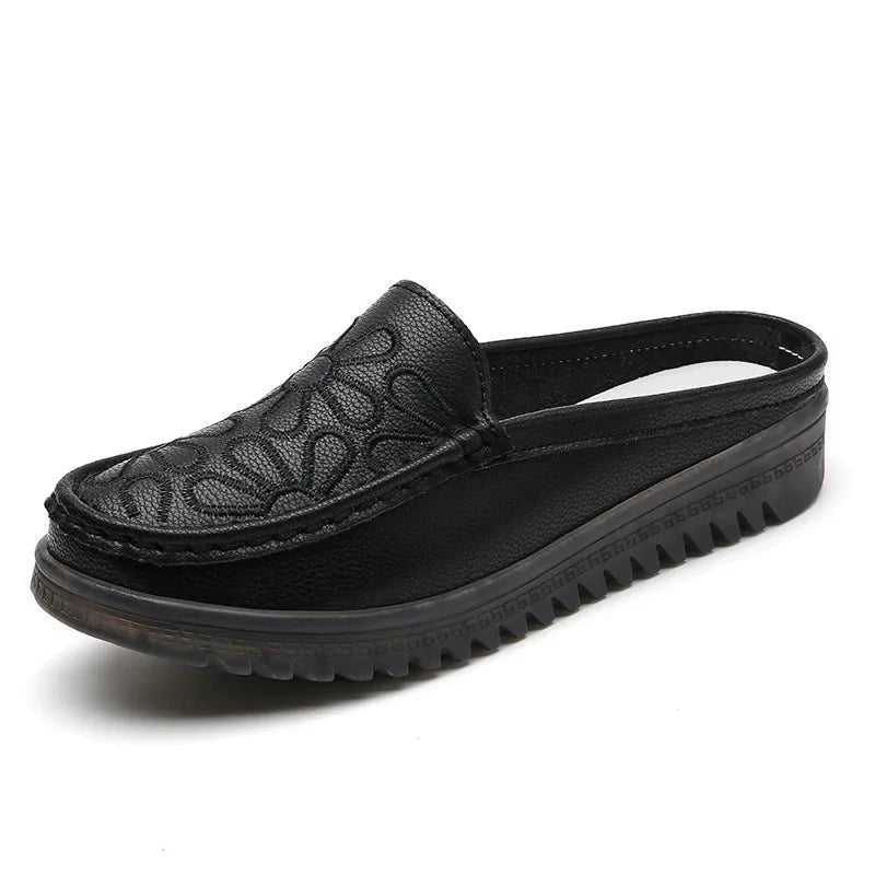Women Slippers 2025 Spring New Casual Half-slip Shoes Ladies Slip on Closed Toe Sandals Zapatos De Mujer Women's Slingback Shoes