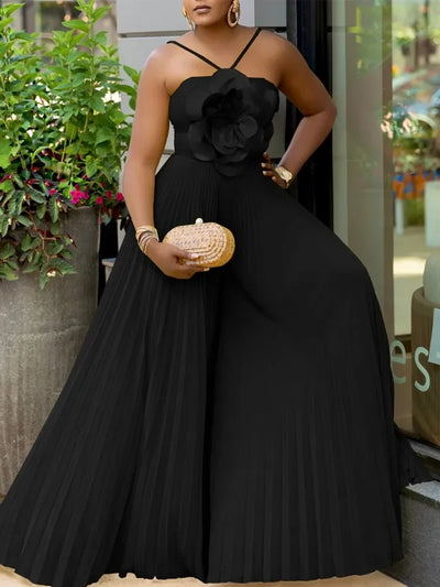 Solid Color Women Jumpsuits For Summer Autumn Sleeveless Loose Fashion Streetwear Overalls Wide Leg Pants Trousers 2025