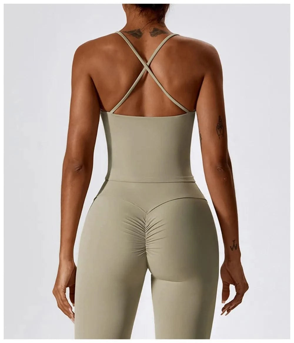 Yoga Bras Bare Sensation Back Beauty Sports Bra for Women Fitness Yoga Vest