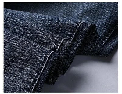 New Business Men's Jeans Casual Straight Stretch Fashion Classic Blue Black Work Denim Trousers Male Brand Clothing Mens Jeans
